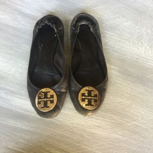 Tory Burch Reva Black Flats