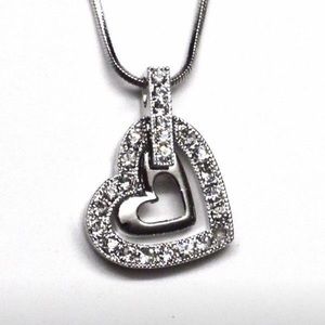 Double Heart Pendant Necklace 💕