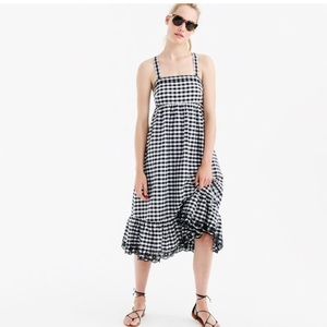 JCrew Puckered Gingham Dress