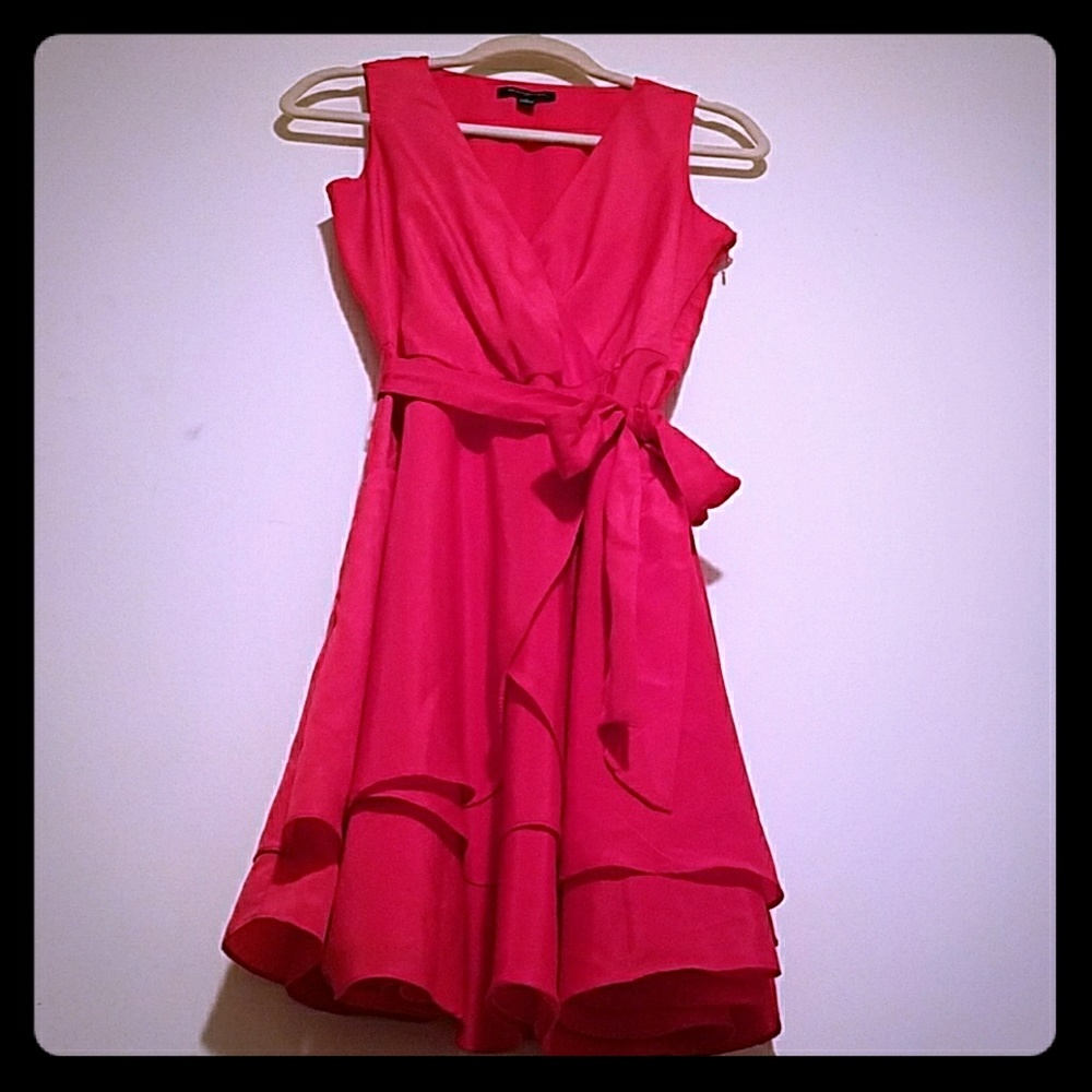 Banana Republic Red Faux Wrap Dress
