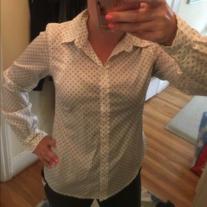 Lila Rose black/white button up shirt. Sz Small
