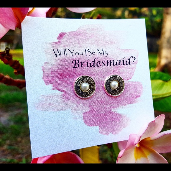 Wedding bridesmaid bullet earrings sets - Picture 2 of 4