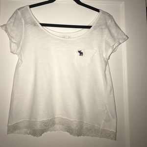 White lace Abercrombie top.
