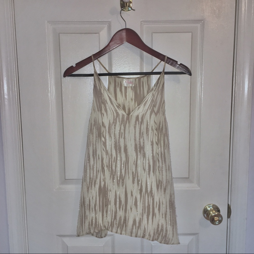 Parker beaded silk top