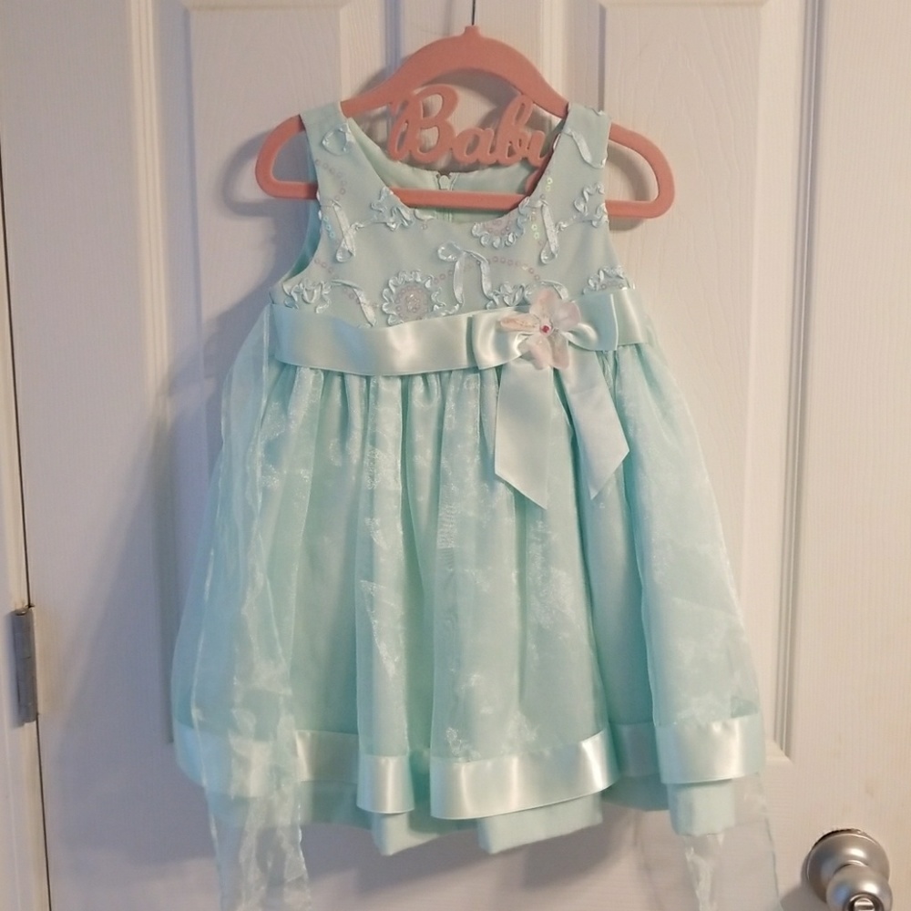 Girls aqua dress