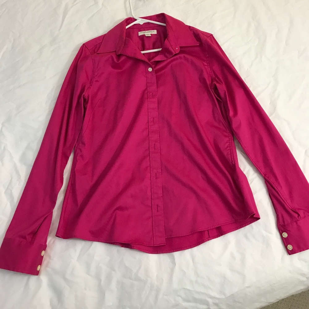 Banana Republic Non-Iron Dress Shirt in Pink Sz 14