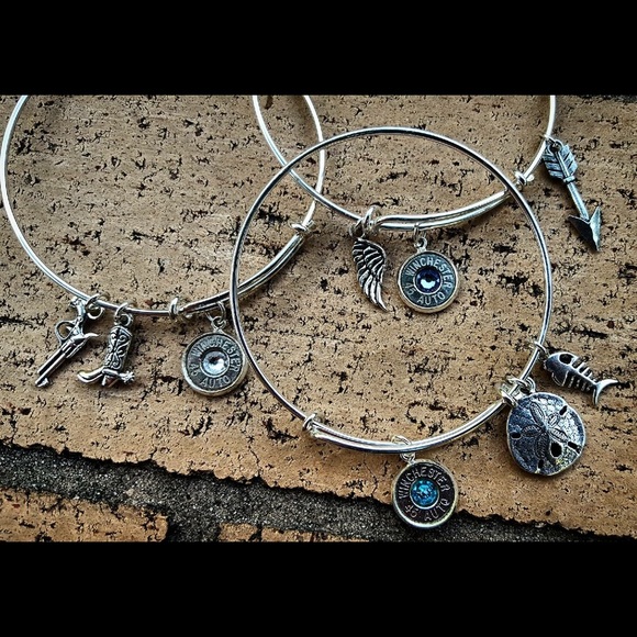 Southern Bullets handmade bullet charm bangle. - Picture 2 of 3