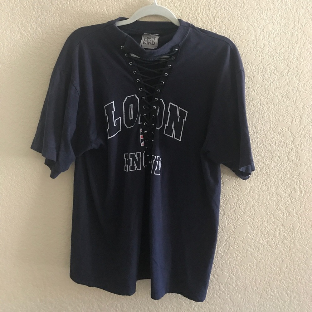 MOVING SALE LF furst of a kind lace up tee