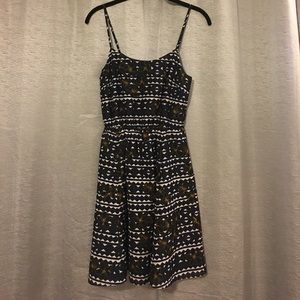 J. Crew Factory Floral Navy Dress