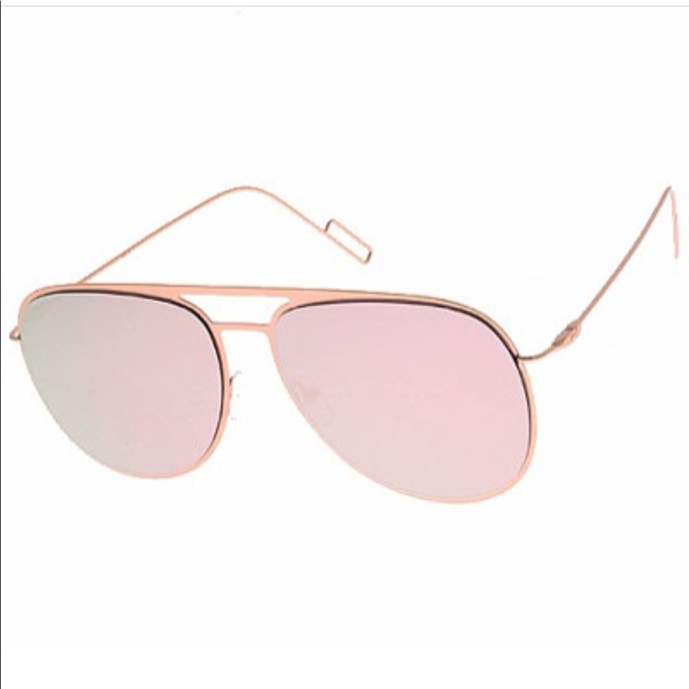 Oversized rose gold mirror aviator sunnies ☀️