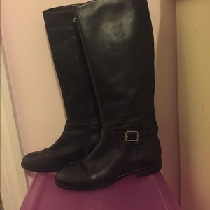 Ann Taylor Flat Black Riding Boot