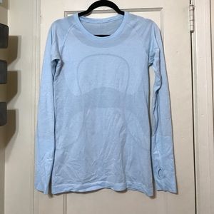 Blue Lululemon Swiftly tech Long sleeve