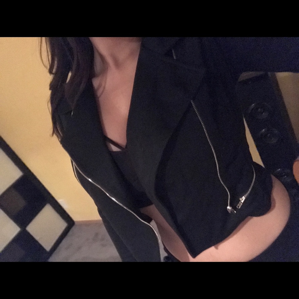 Black and silver military style jacket