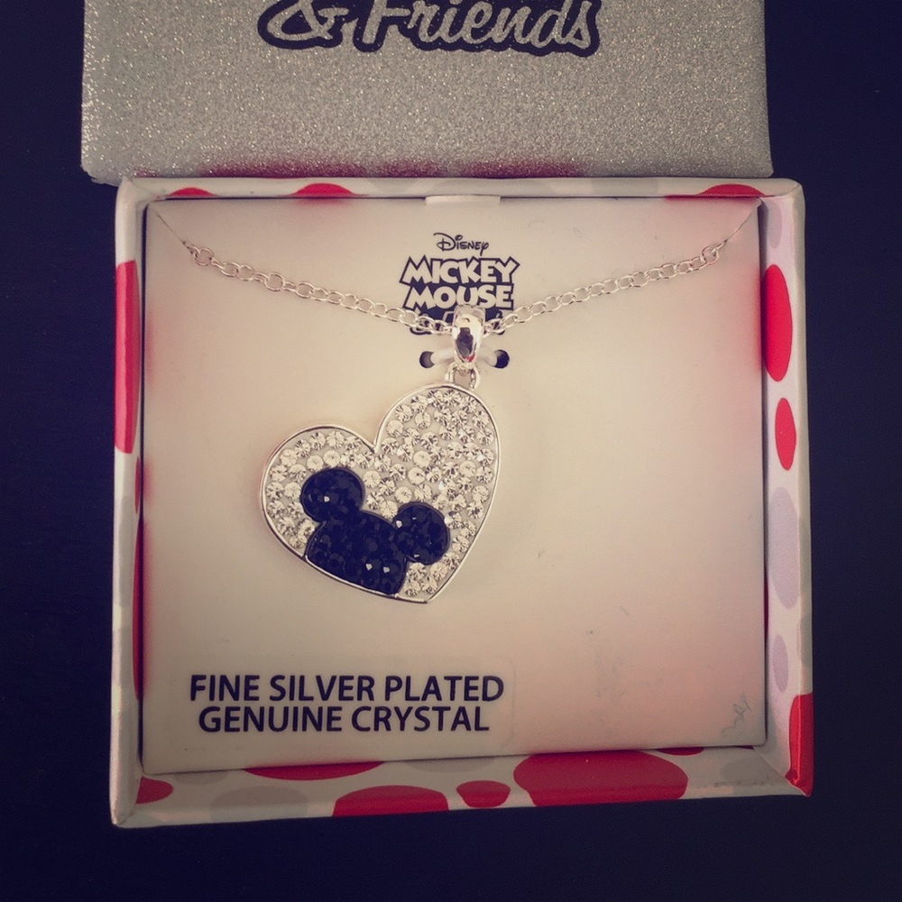 Mickey Mouse fine silver plated genuine crystal