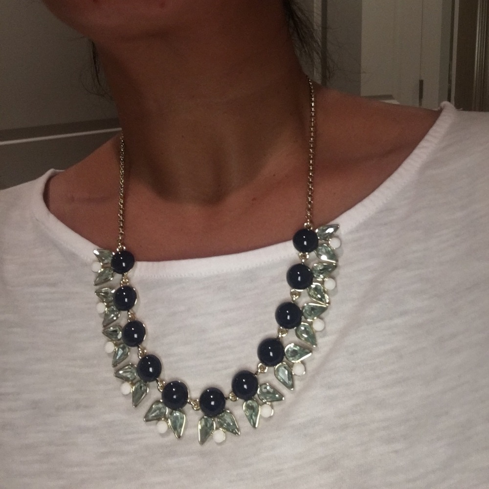 J Crew Multi Colored Beaded and Crystal necklace