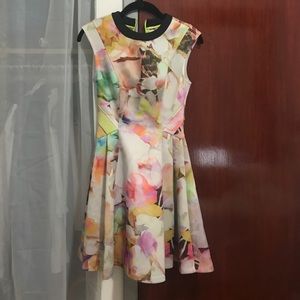 Ted Baker London Cap-Sleeve Skater Dress