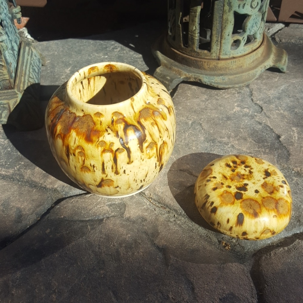 Hand Thrown Jar with lid