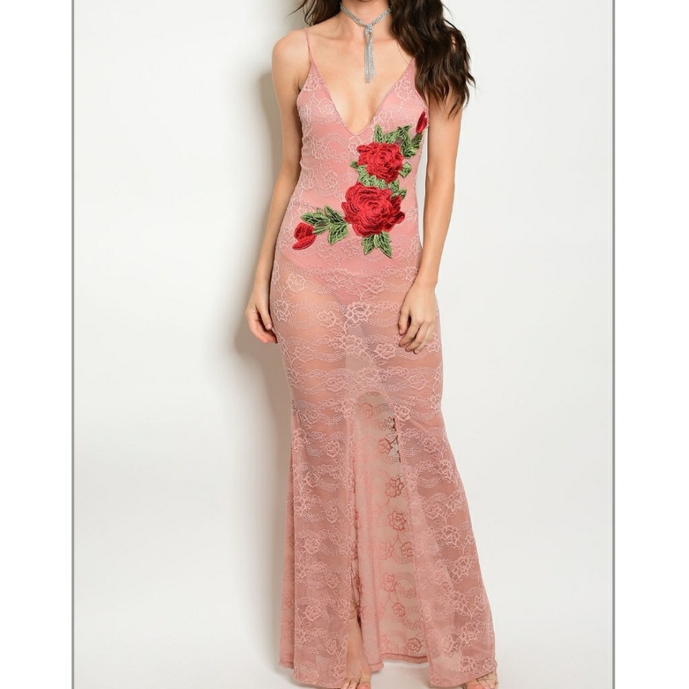 Floral lace maxi