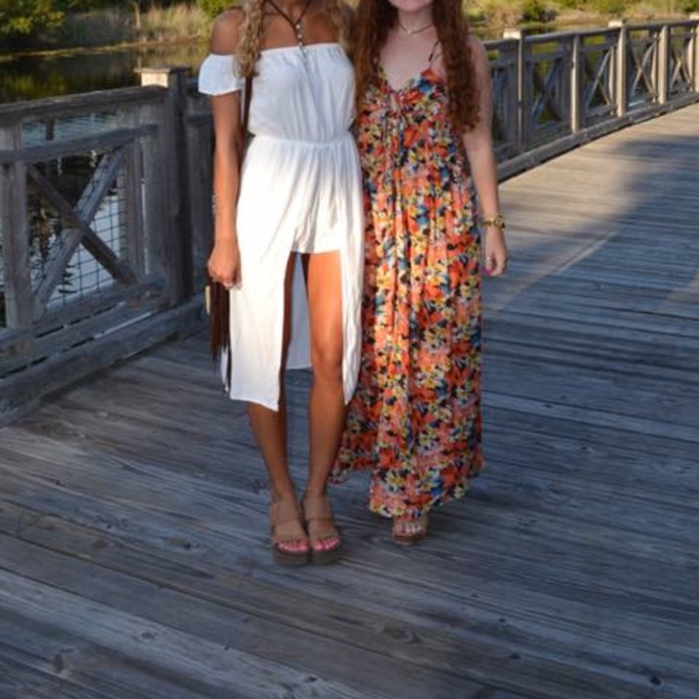 High low white romper!