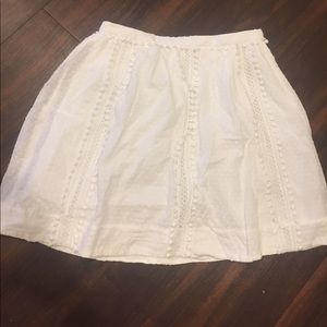 J. Crew A-line white skirt