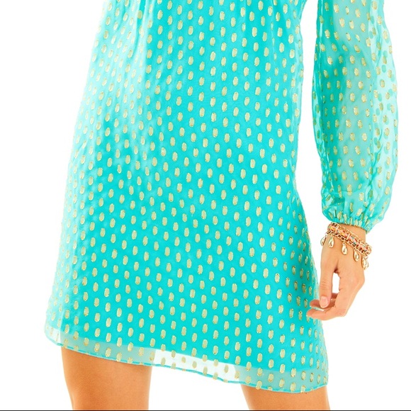 Lilly Pulitzer Colby Silk Tunic Dress in Aqua - Picture 2 of 6