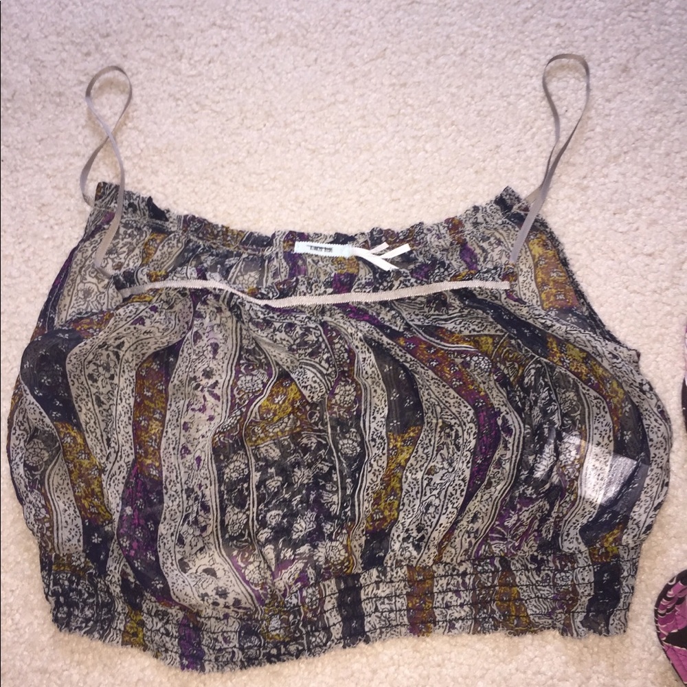 KIMCHI BLUE patterned sheet crop top
