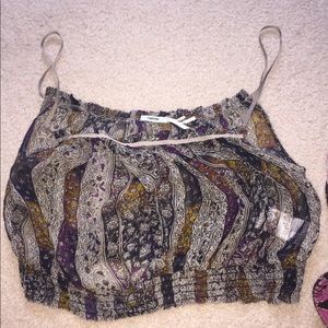 KIMCHI BLUE patterned sheet crop top