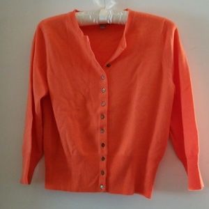 100% Cashmere crew neck cardigan