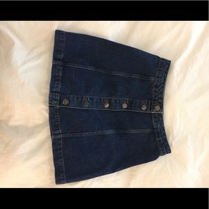 Top shop denim button front mini skirt