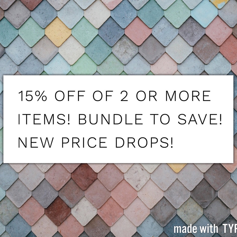 15% off 2!! Bundle and save! 🌼