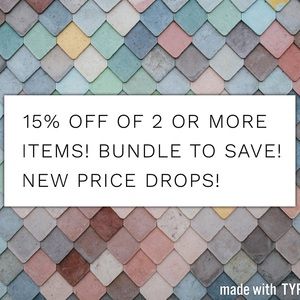 15% off 2!! Bundle and save! 🌼