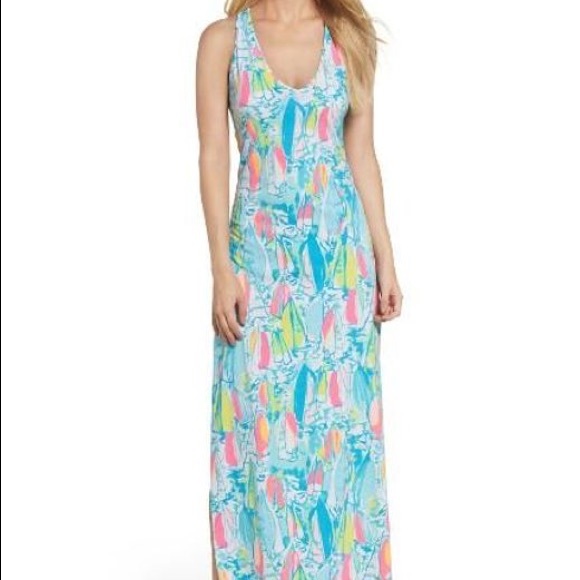 Lilly Pulitzer Kerri Maxi Dress in Beach and Bae - Picture 2 of 6