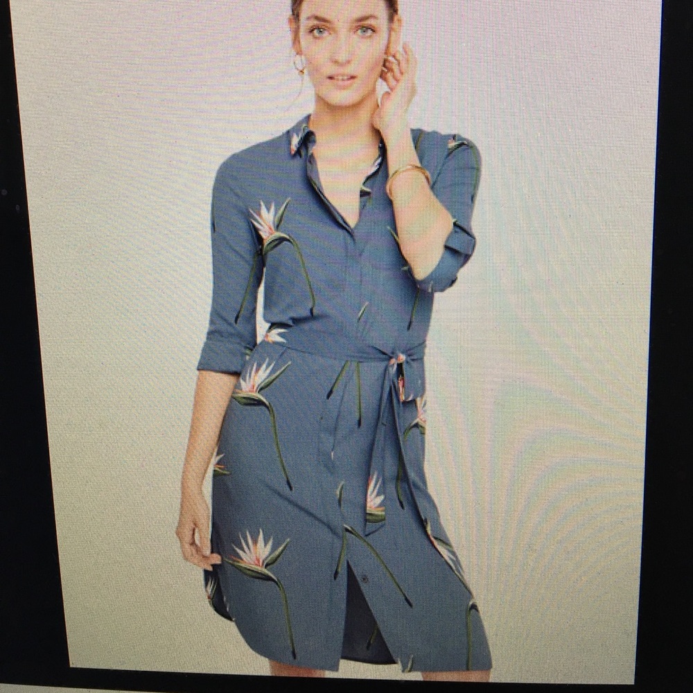 Ann Taylor Tropical Shirt Dress