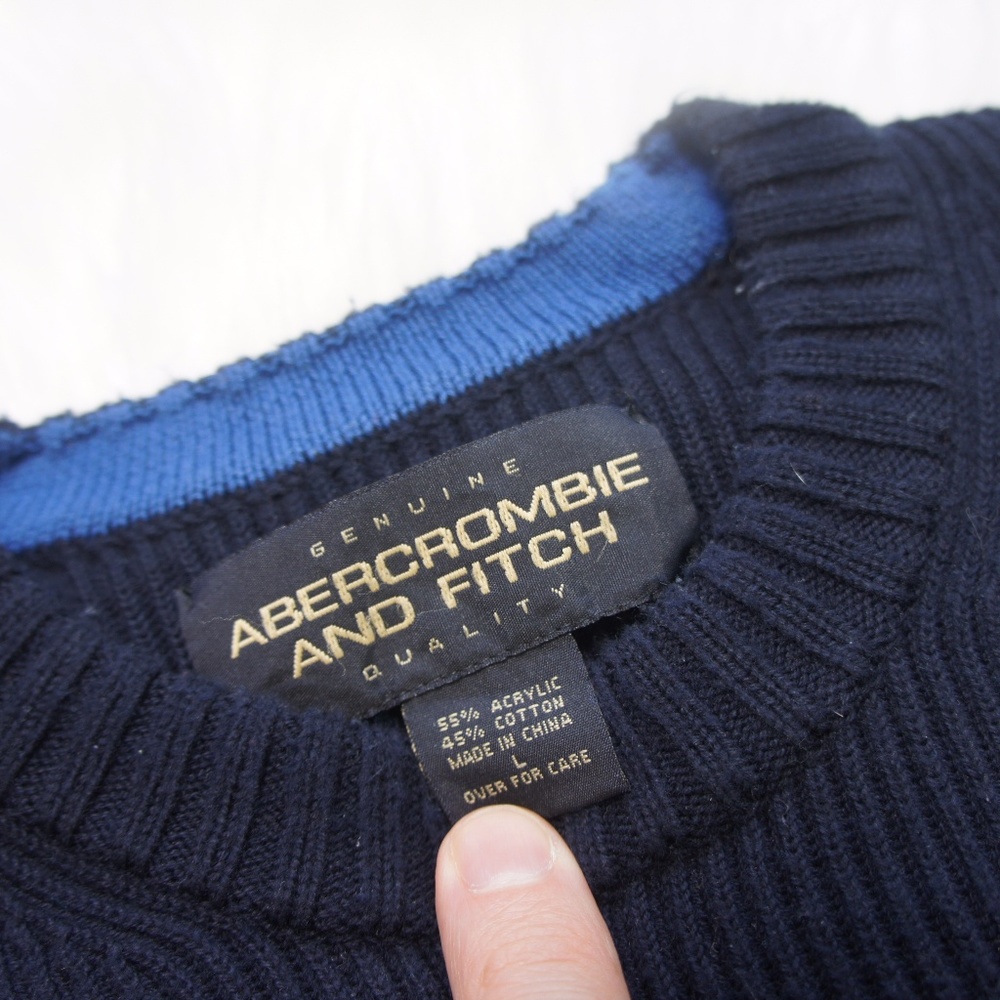 Abercrombie & Fitch sweater navy blue Large - Picture 6 of 6