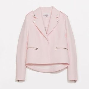 Zara Soft Pink Moto Jacket✨