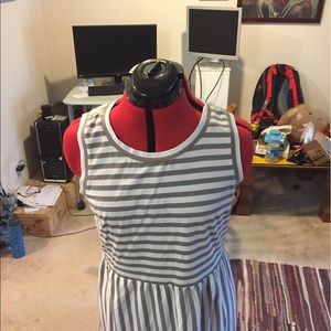 Loft sleeveless cotton midi dress