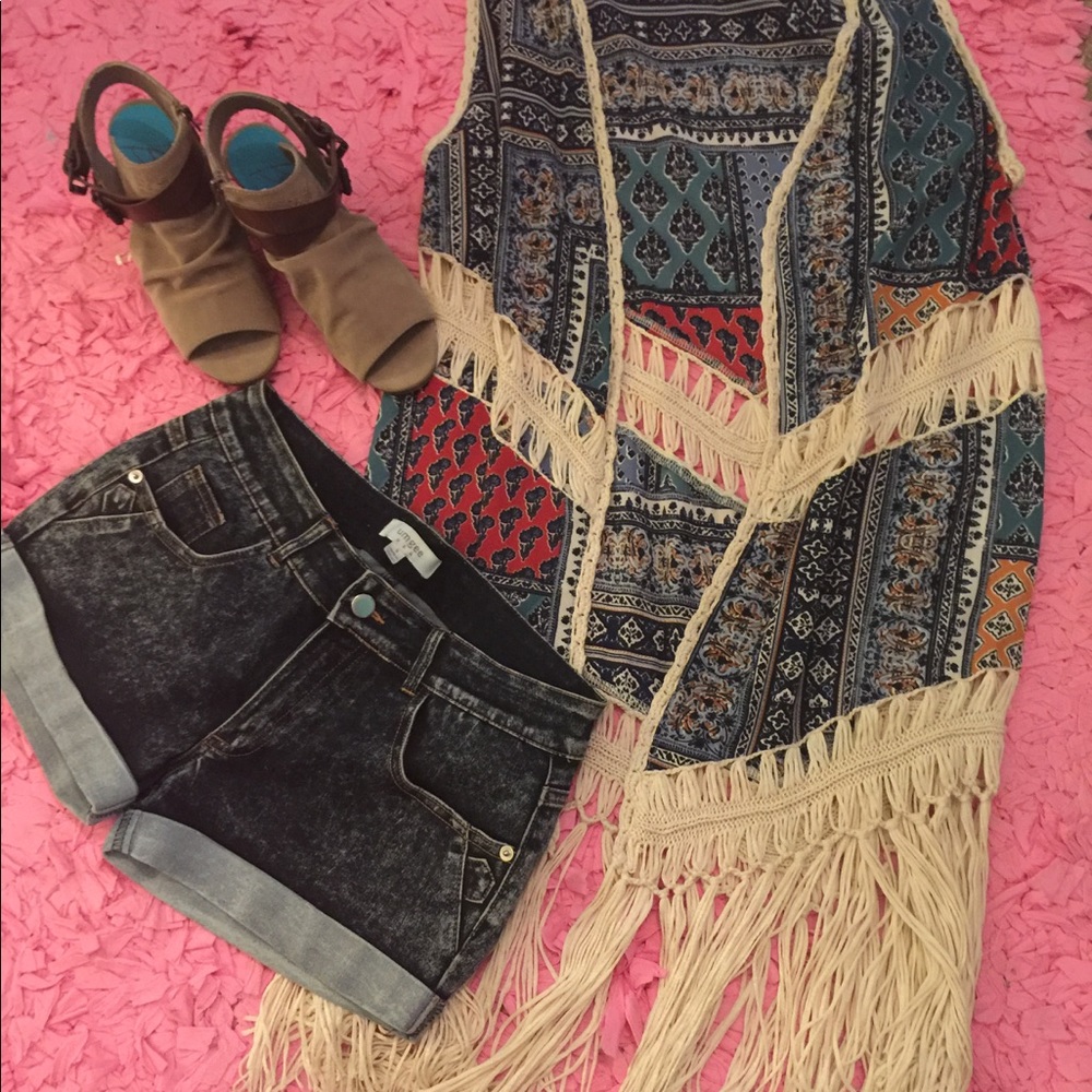 Umgee Fringe Duster Vest