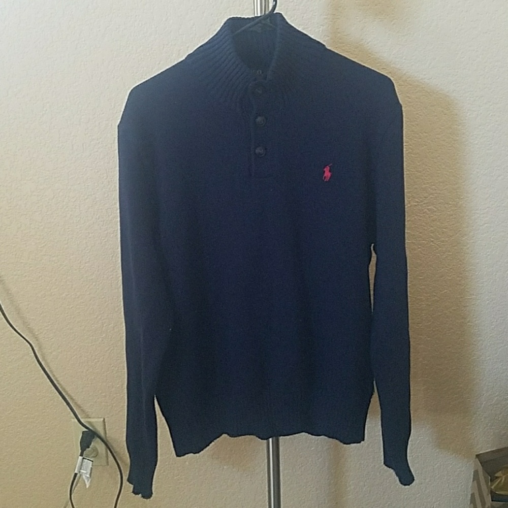 Navy blue Polo Ralph Lauren sweater. Size L.