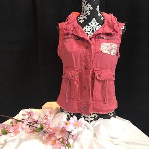 Free People Coral Convertible Hood Vest