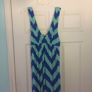 J. Crew chevron maxi dress