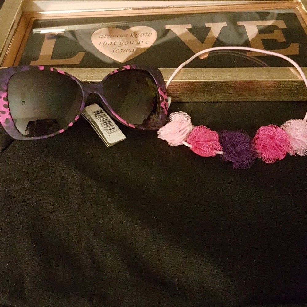 Shades & flower hair band, Leopard shades & bracle