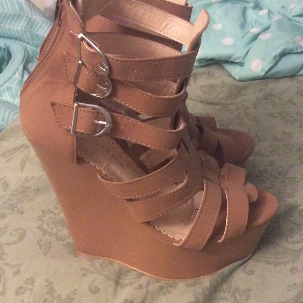 Brown Gladiator Platform Sandals!