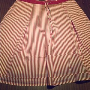 Red/white striped skirt
