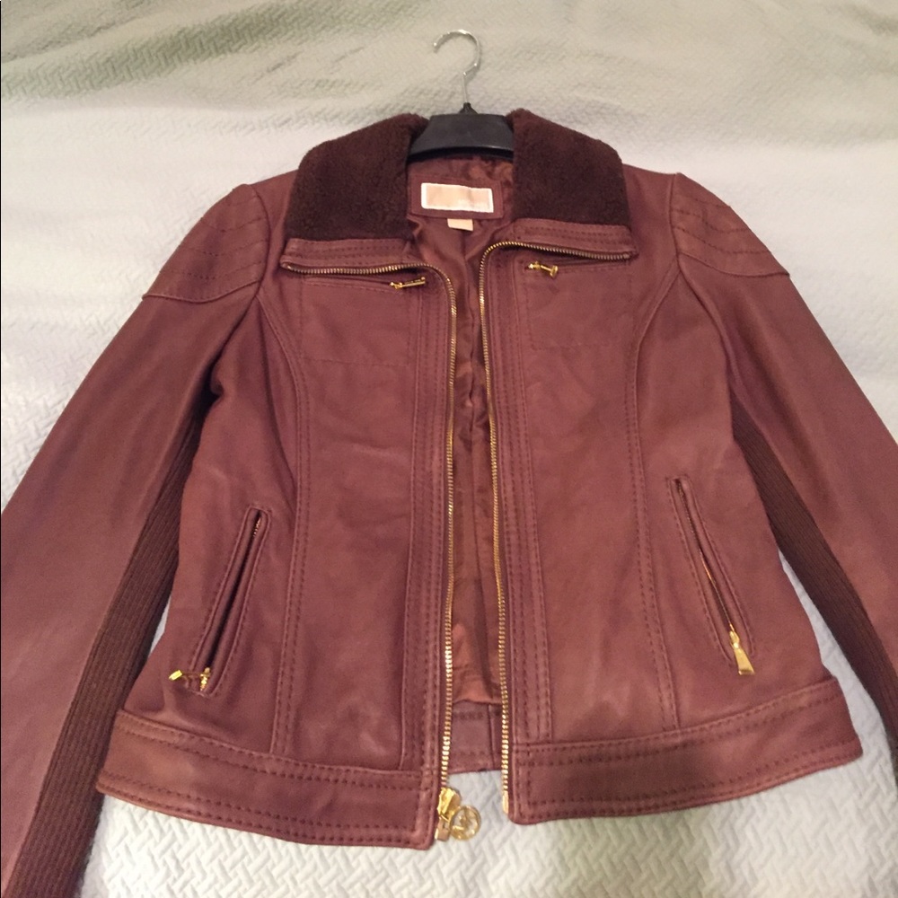 Michael Kors leather jacket, NWOT