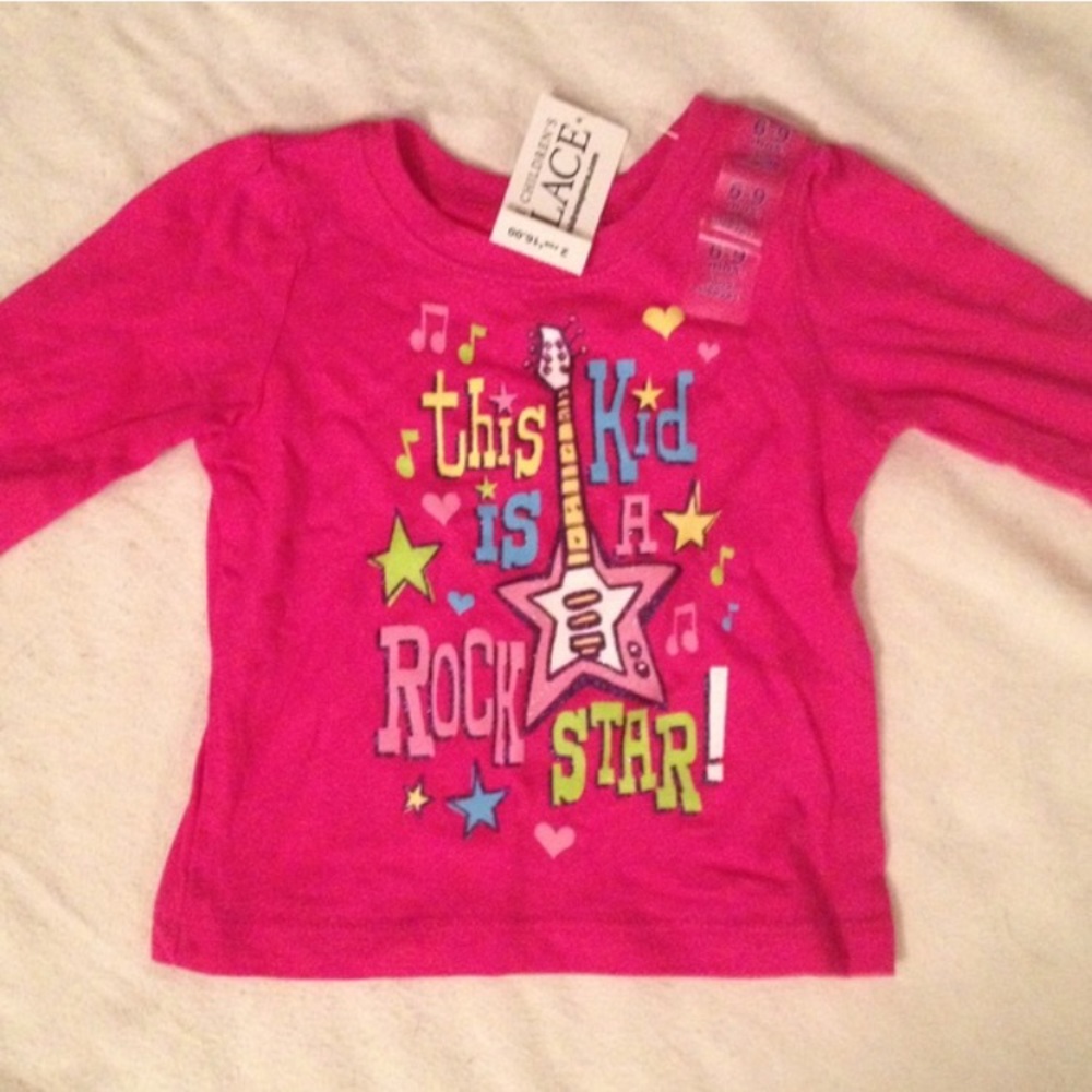“This Kid is a Rock Star”  Baby girl long sleeve shirt