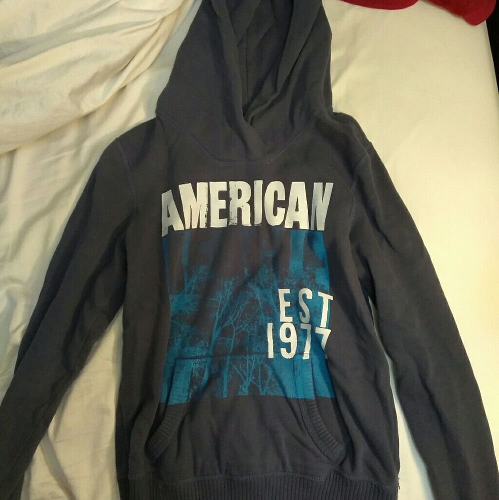 American Eagle navy blue graphic hoodie