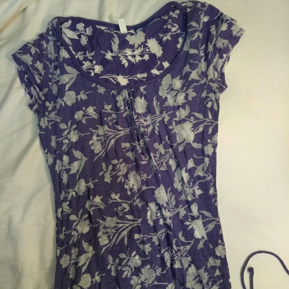 Aeropostale purple floral shirt