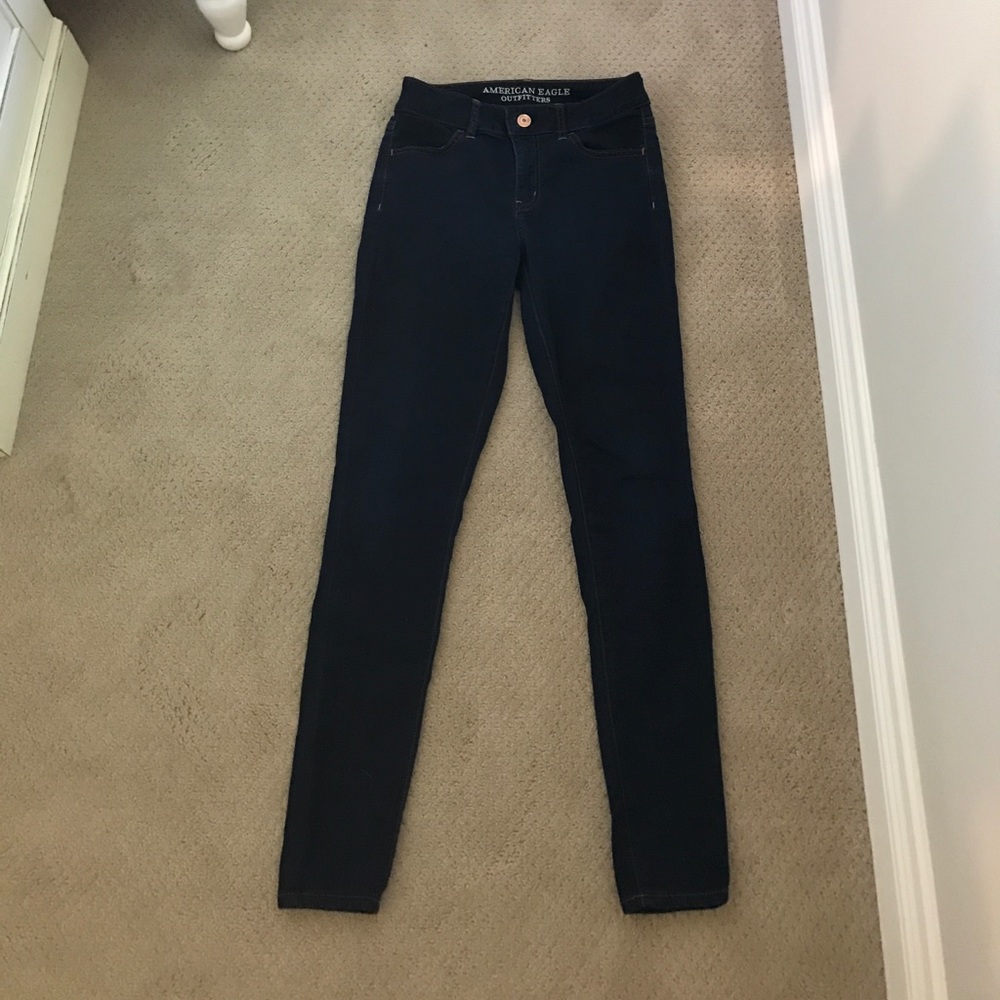 American Eagle Outfitters dark blue jeans