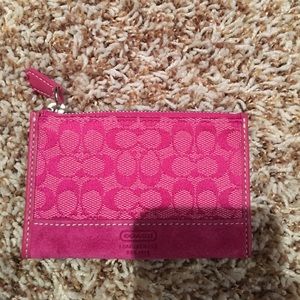 Coach key chain card holder