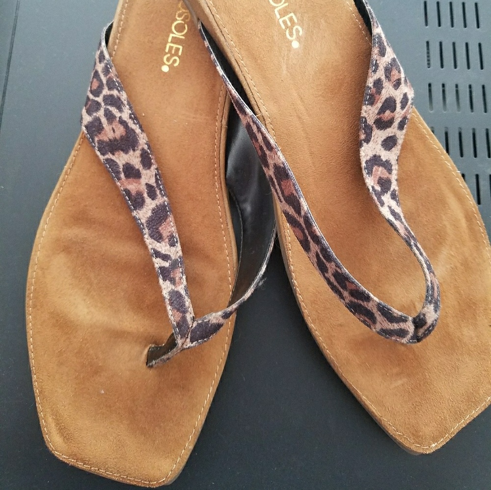 Animal print sandals